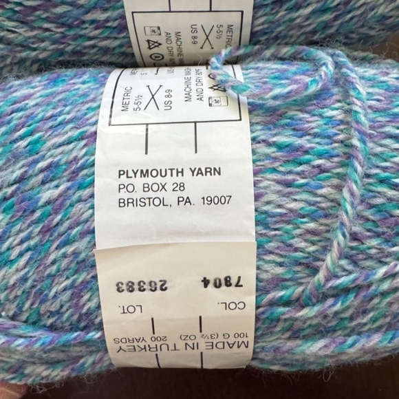 Set of 4 Skeins of Plymouth Encore Colors Knitting Worsted Weight Yarn Blue - Picture 7 of 8